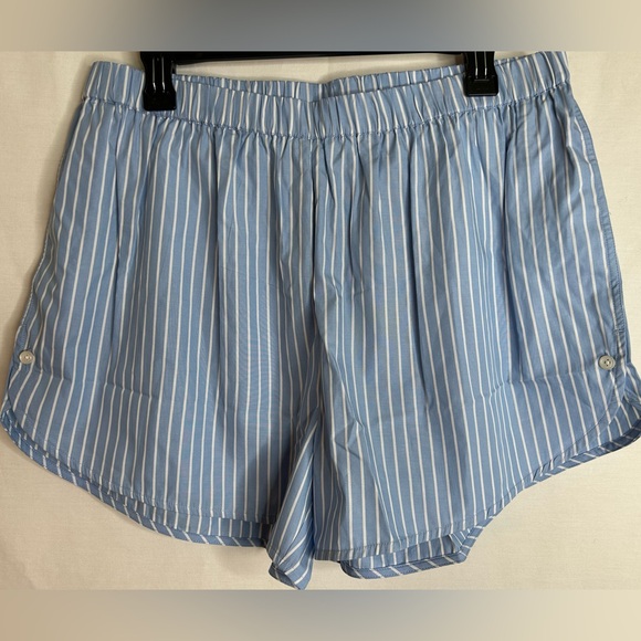 Lake Mia Boxer Sky Blue & White Striped Pajamas Shorts Set Size XXL - Picture 4 of 9